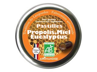 Aromandise Pastilles propolis, honing en eucalyptus bio 45g - 8376